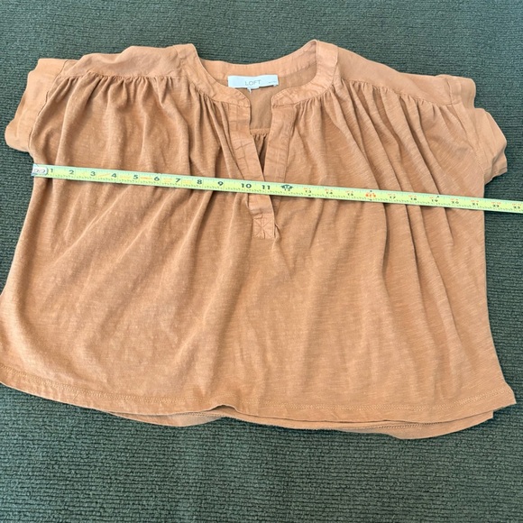 LOFT Cropped Mixed Media Top - Picture 3 of 6